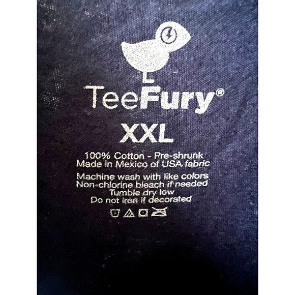 TeeFury The Norse Face Womens Navy Blue Graphic T-Shirt 2XL Stretch Lightweight - Picture 3 of 3